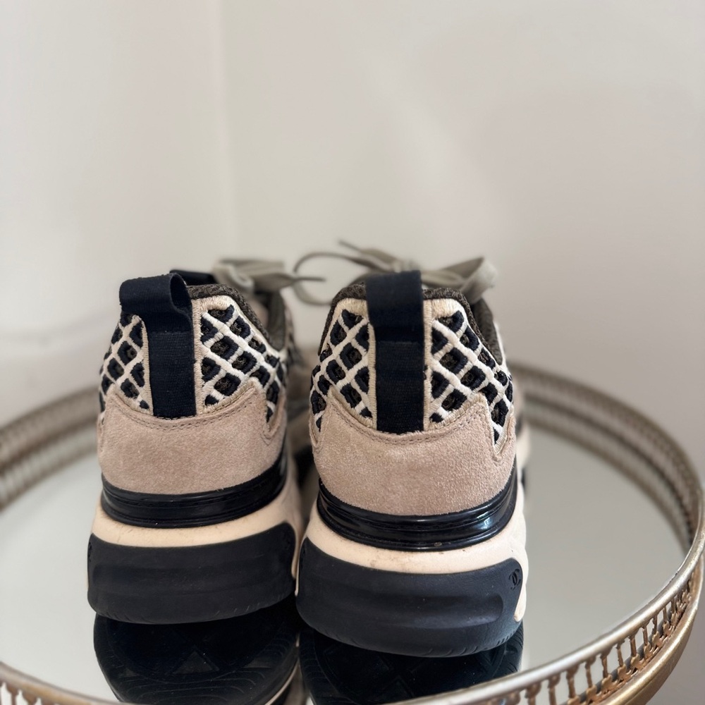 Authentic Chanel Suede Cc Interlocking Sneakers W… - image 4